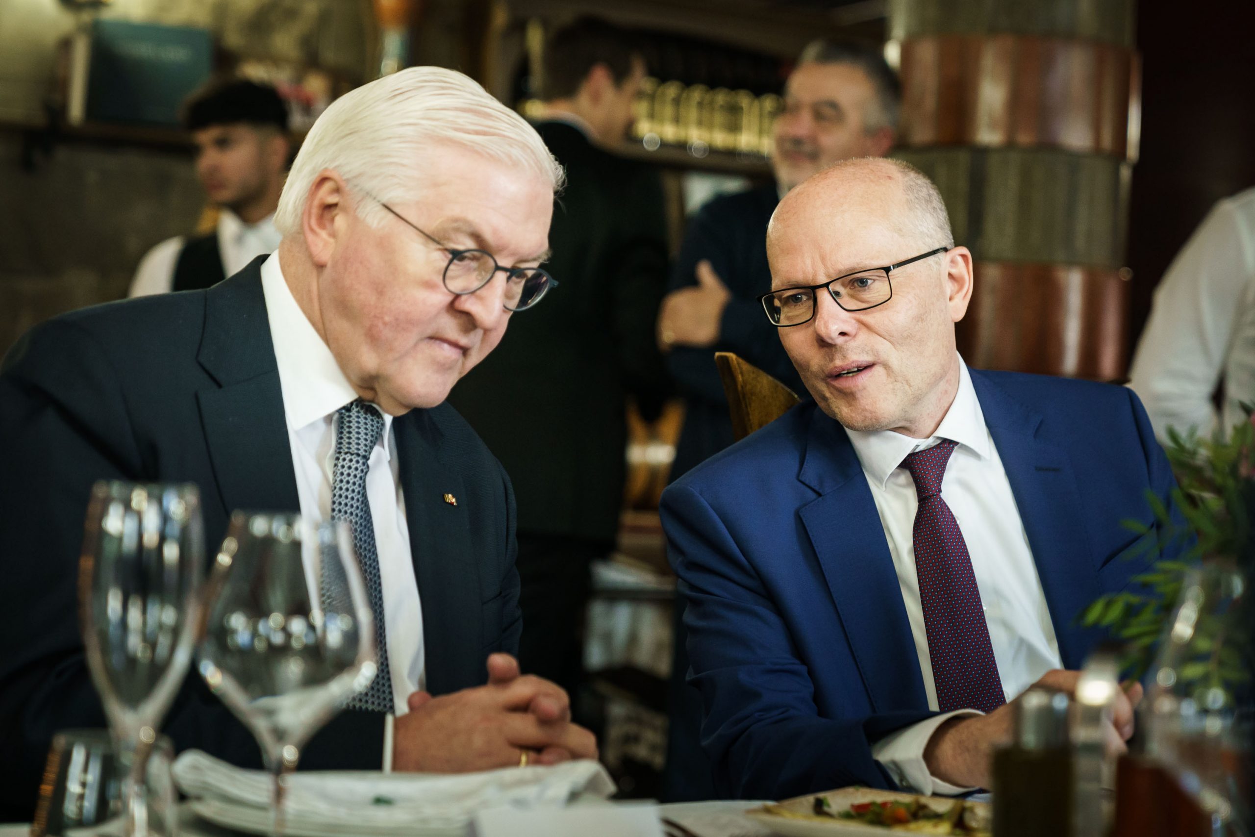 Bundespräsident Frank-Walter Steinmeier mit MdB Peter Beyer